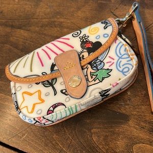 Dooney & Bourke Disney White Sketch Wristlet